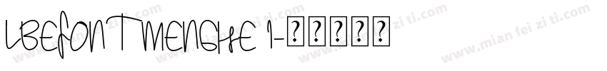 LBEFONTMENGHE I字体转换